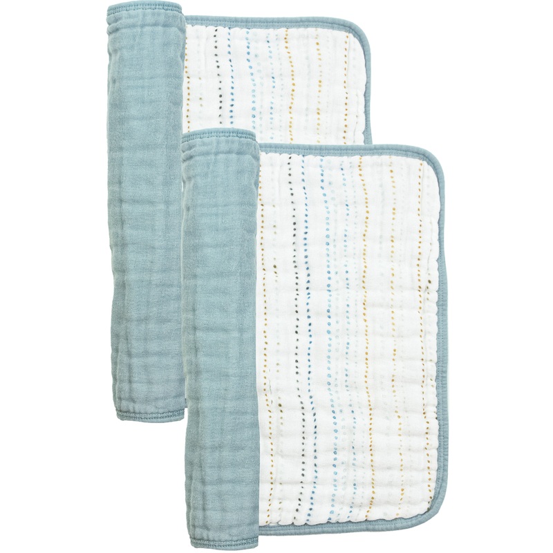 Cloud Muslin Burp Cloth 2 Pack – Conrad/Steel