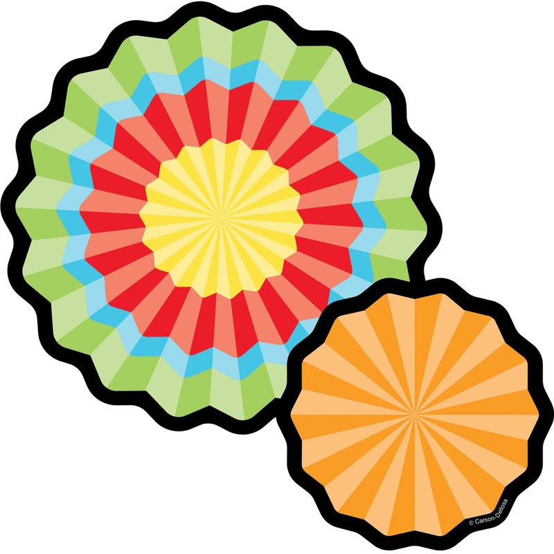 Fans Colorful Cut-Outs, Classroom Dcor, 42 Pieces(DISC)