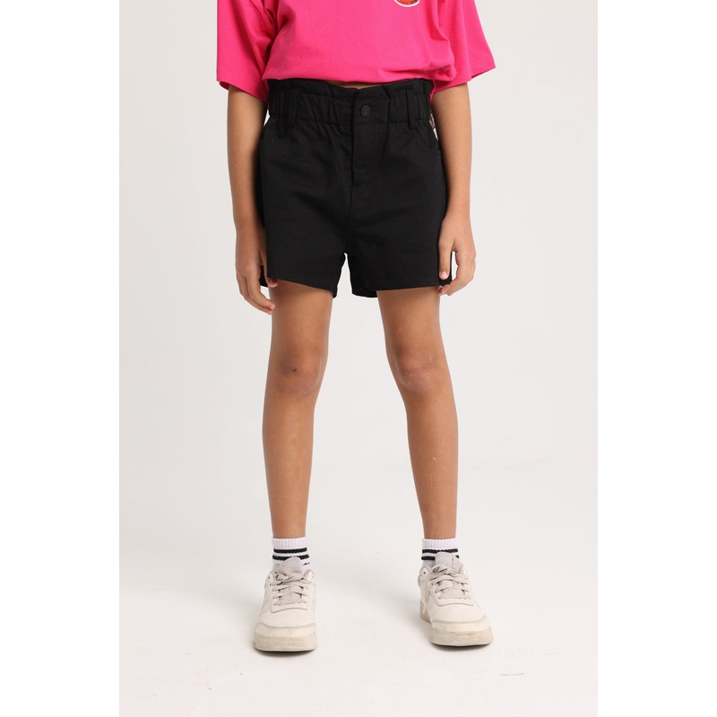 Girls Gabardine Shorts  Black