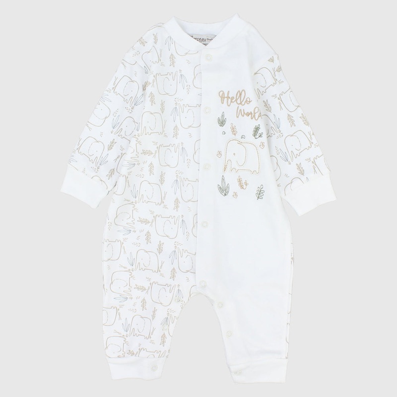 “Hello World” Long-Sleeved Footless Onesie