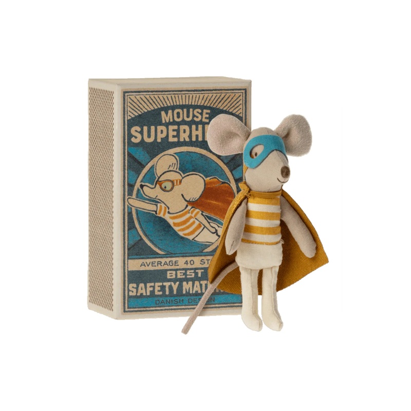 Maileg Superhero Mouse In Box, Little Brother