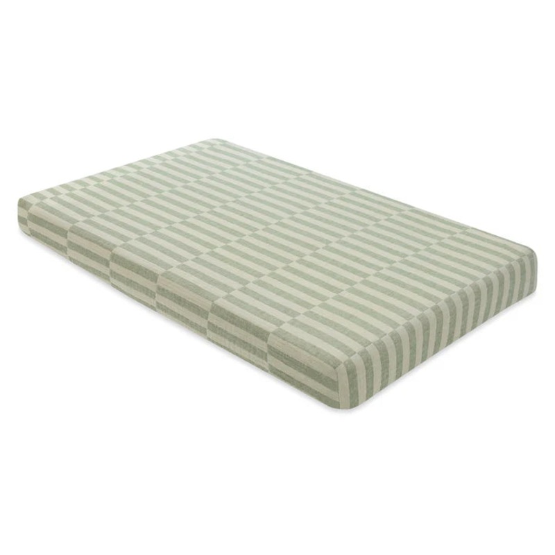 Muslin Mini Crib Sheet-Moss Stripe