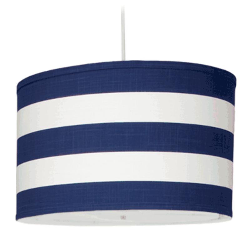 Oilo Stripe Large Cylinder Light in Cobalt Blue