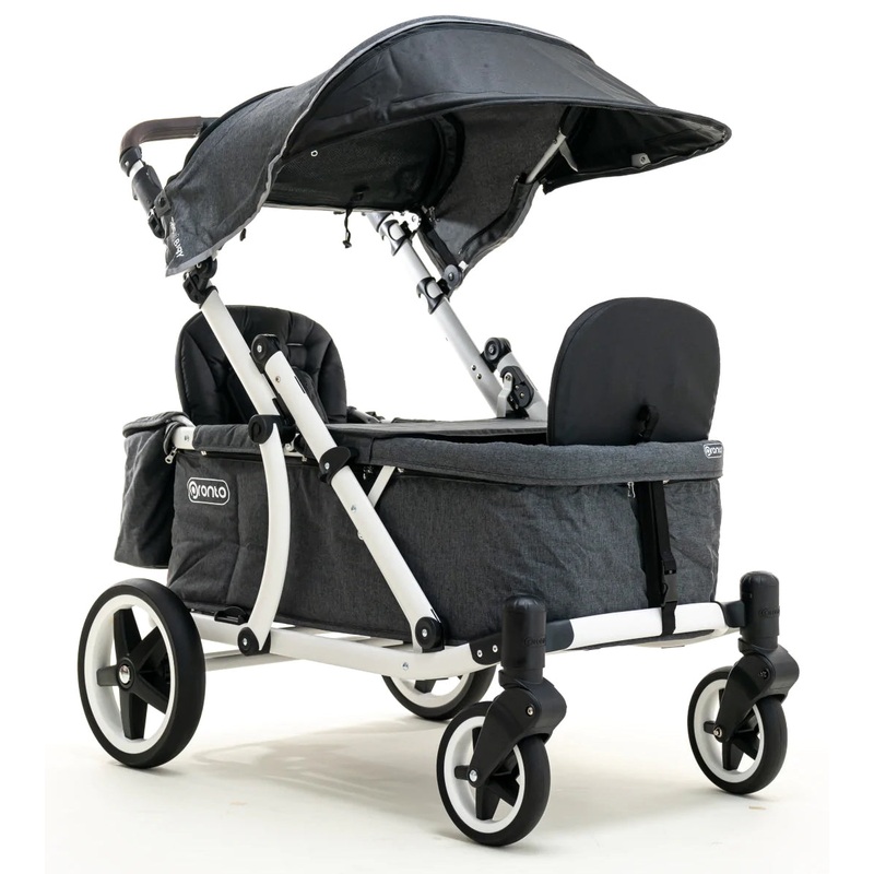Pronto OPEN BOX One (2 Seater) Stroller Wagon – White Frame / City Black