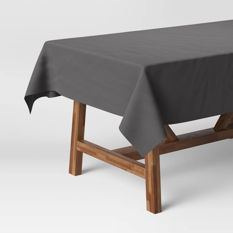 104″ x 60″ Solid Tablecloth Gray