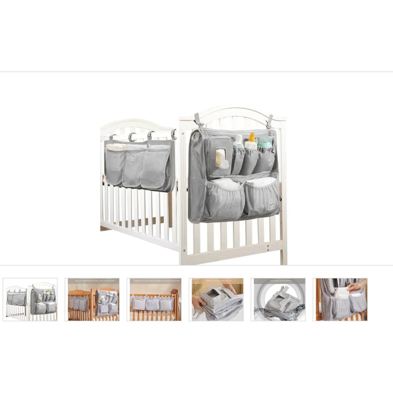 Babyease Mesh Diaper Caddy and Organizer – Grey