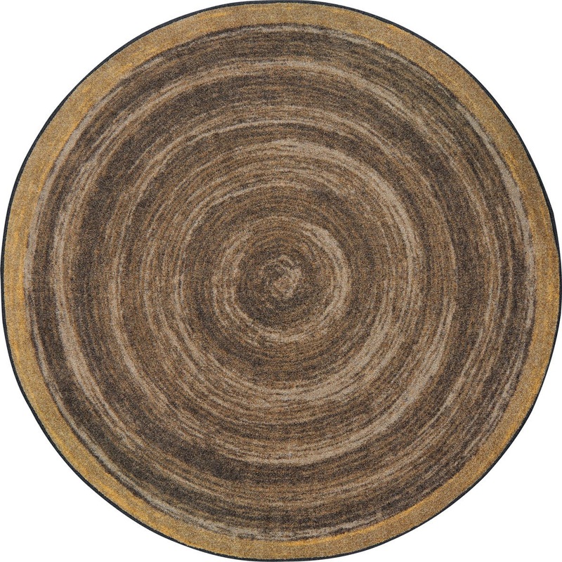 Feeling Natural 5’4″ Round area rug in color Walnut