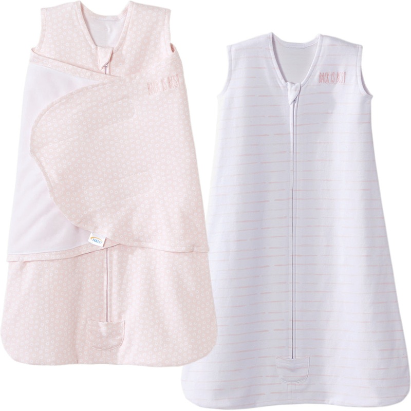 Halo SleepSack 2-Piece Gift Set – Blush Circles/Stripes (Small)