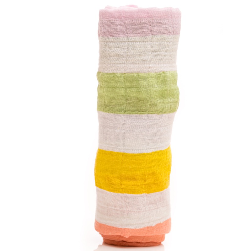 Little Unicorn Cotton Muslin Swaddle – Cabana Stripe