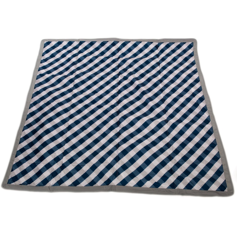Little Unicorn Outdoor Blanket – Navy Gingham