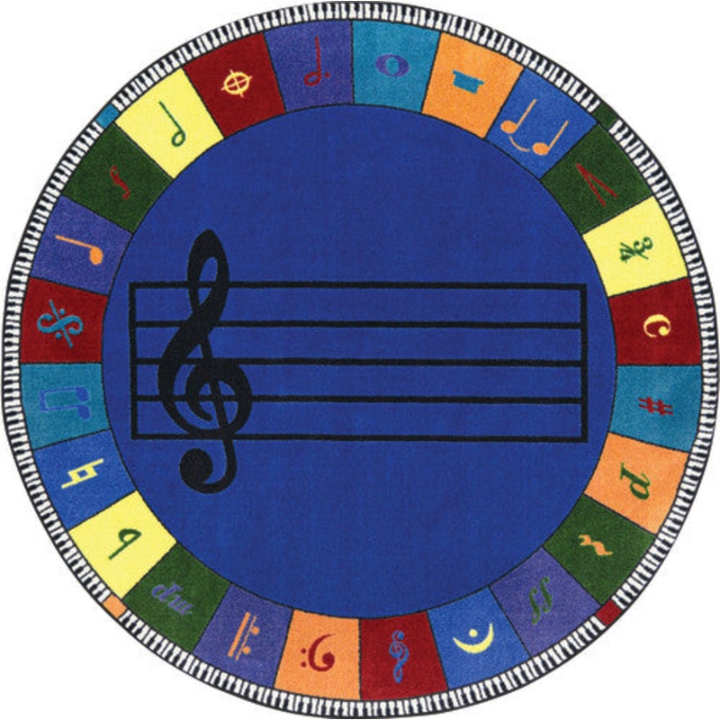 Note Worthy Rug, 7’7″ Round