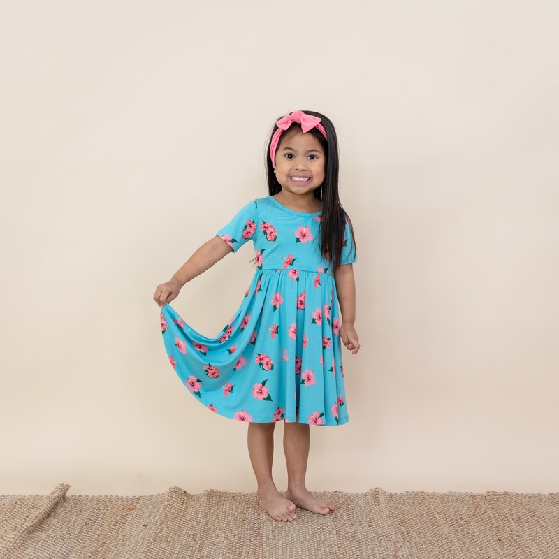 Twirl Dress in Hibiscus