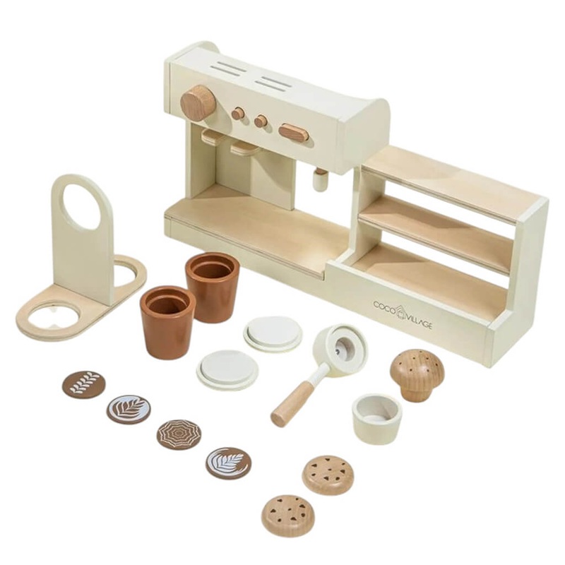 Wooden Coffee Shop Playset and Accessories