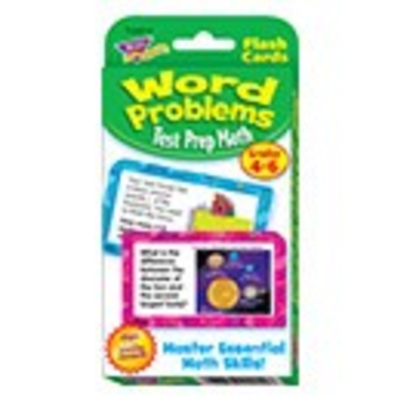 Word Problems Test Prep Math Flash Cards