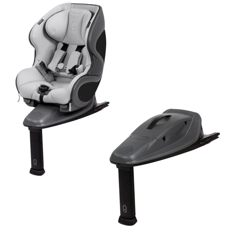 Babyark Classic Convertible Car Seat + Extra Base Bundle – Charcoal Grey / Glacier Ice