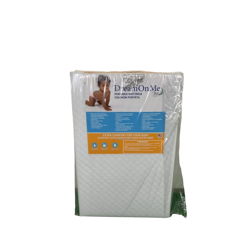 Dream On Me Portable Mattress, White