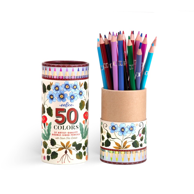 eeBoo Flora’s 25 Double-Sided Colored Pencils