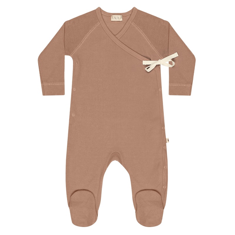 Kimono Footie with Bow- Castagna