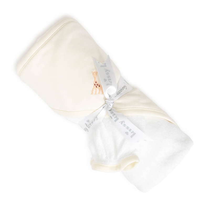 Kissy Kissy Hooded Towel Sophie La Girafe Ecru