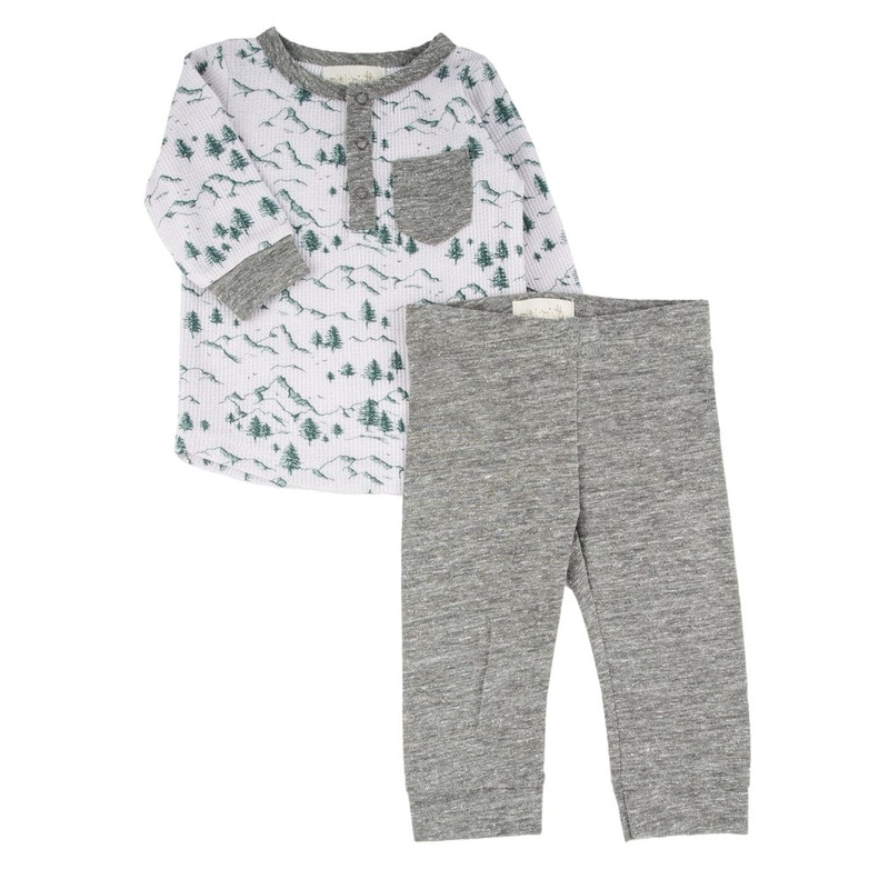 Miki Miette – Waffle Tee + Pant Set – Alpine