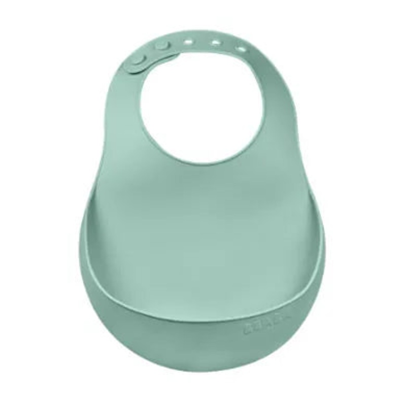 Silicone Baby Bib – Sage Green