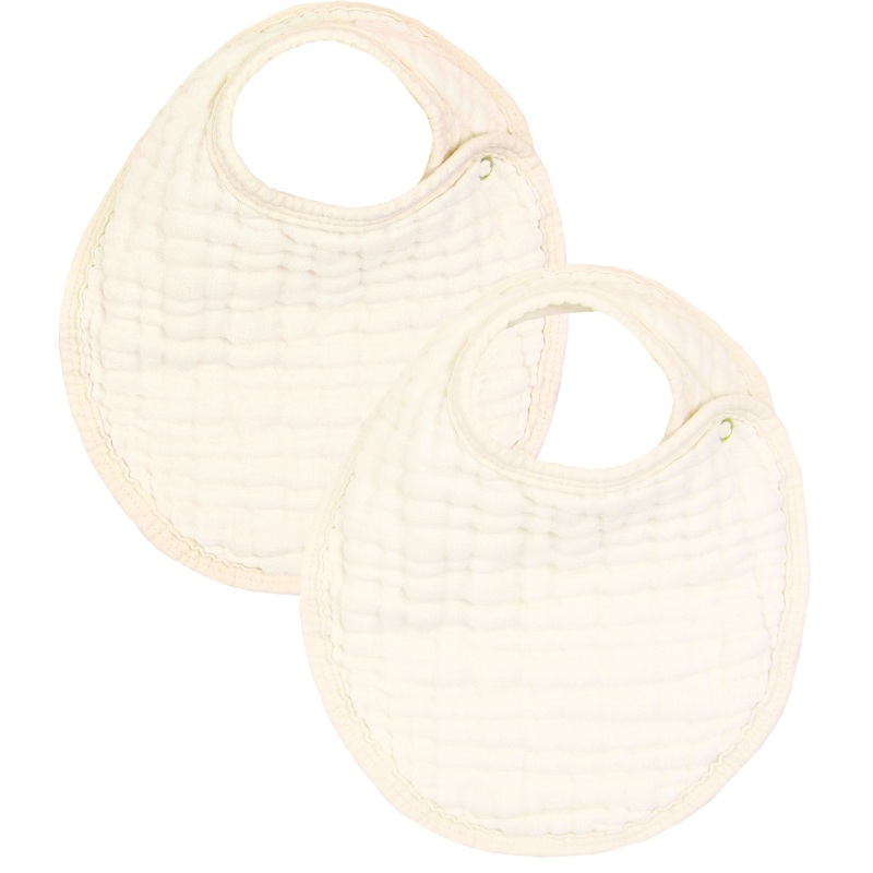 Cloud Muslin Bib 2 Pack – Cream