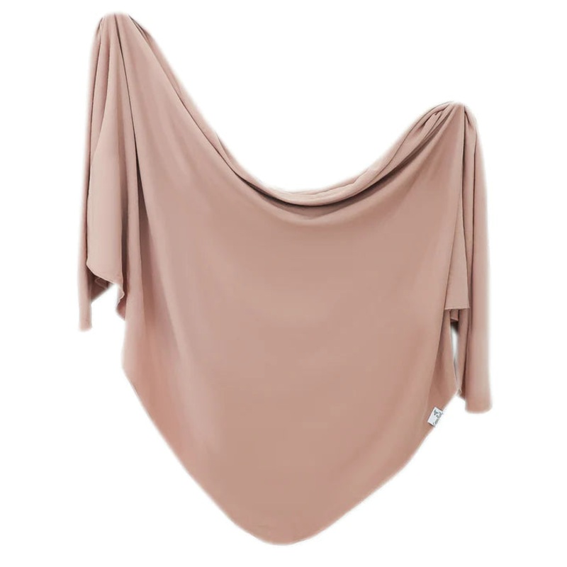 Copper Pearl Knit Swaddle Blanket – Pecan