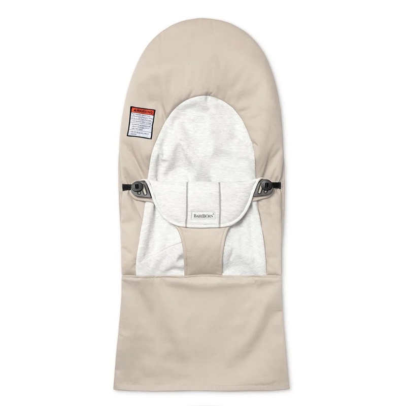 Extra Fabric Seat for Bouncer Balance Soft – Beige/Gray / Cotton/Jersey (See description)