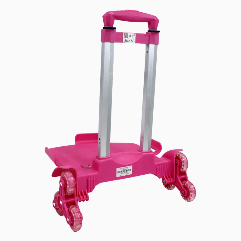 Foldable School Bag Cart (18.5-20) Inches  Pink