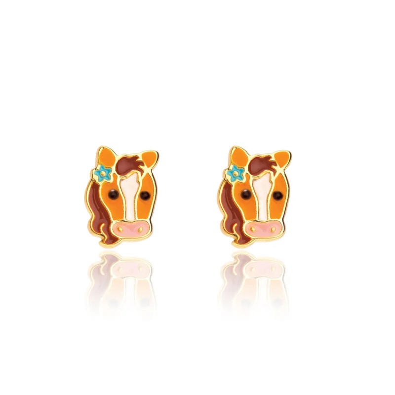 Girl Nation Pretty Pony Cutie Stud Earrings
