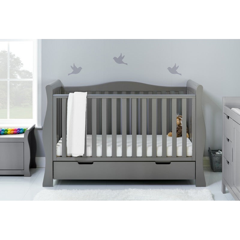 Obaby Stamford Luxe Cot Bed – TAUPE GREY