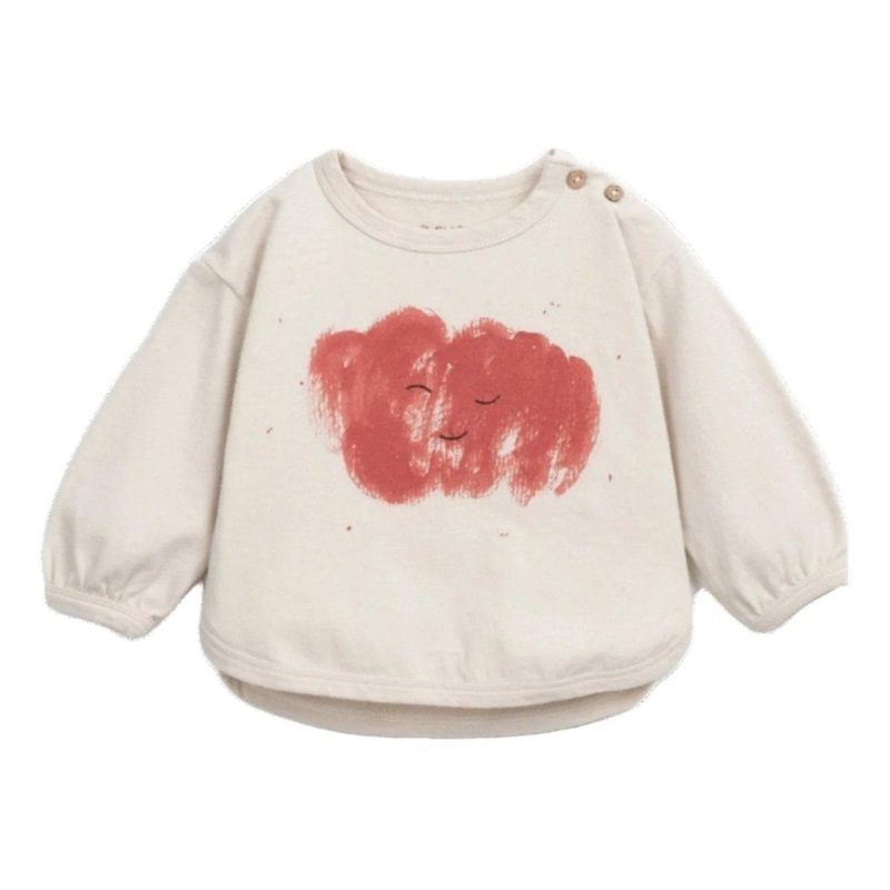 Play Up – Organic Jersey Long Sleeve Top – Abstract Wink