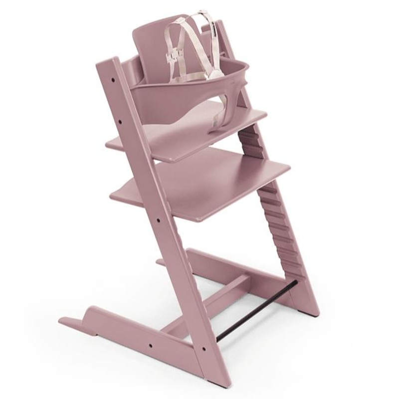 Stokke – Tripp Trapp Chair + Baby Set Bundle – Heather Mauve