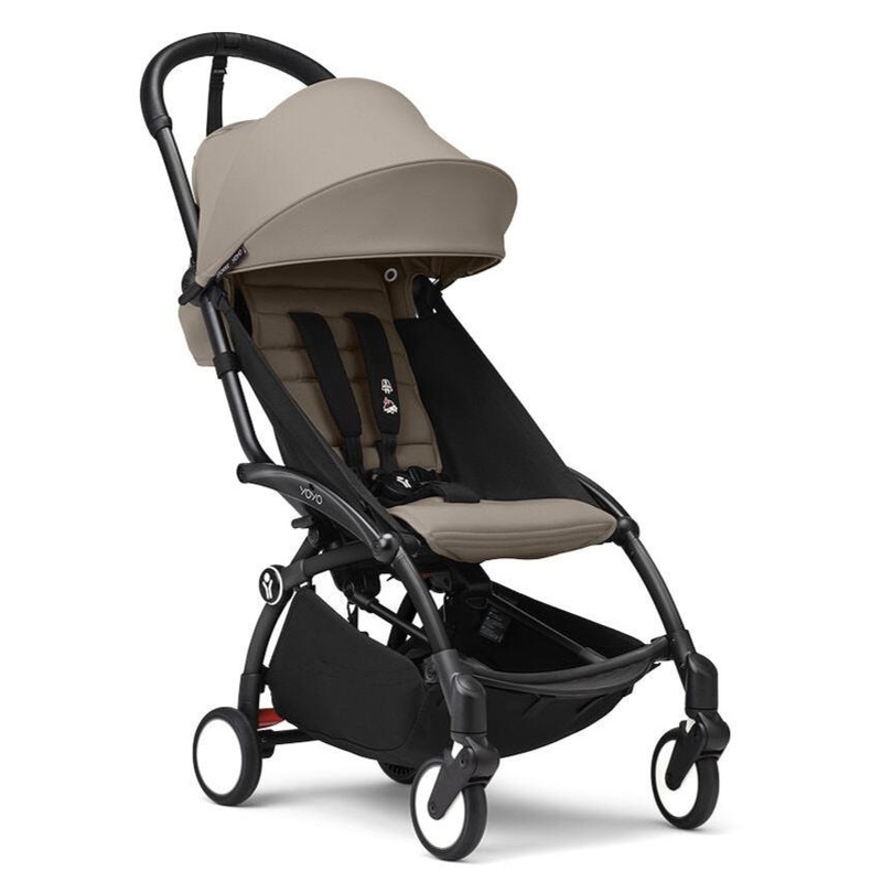 Stokke – YOYO 3 Stroller 6+ – Black Frame + Taupe