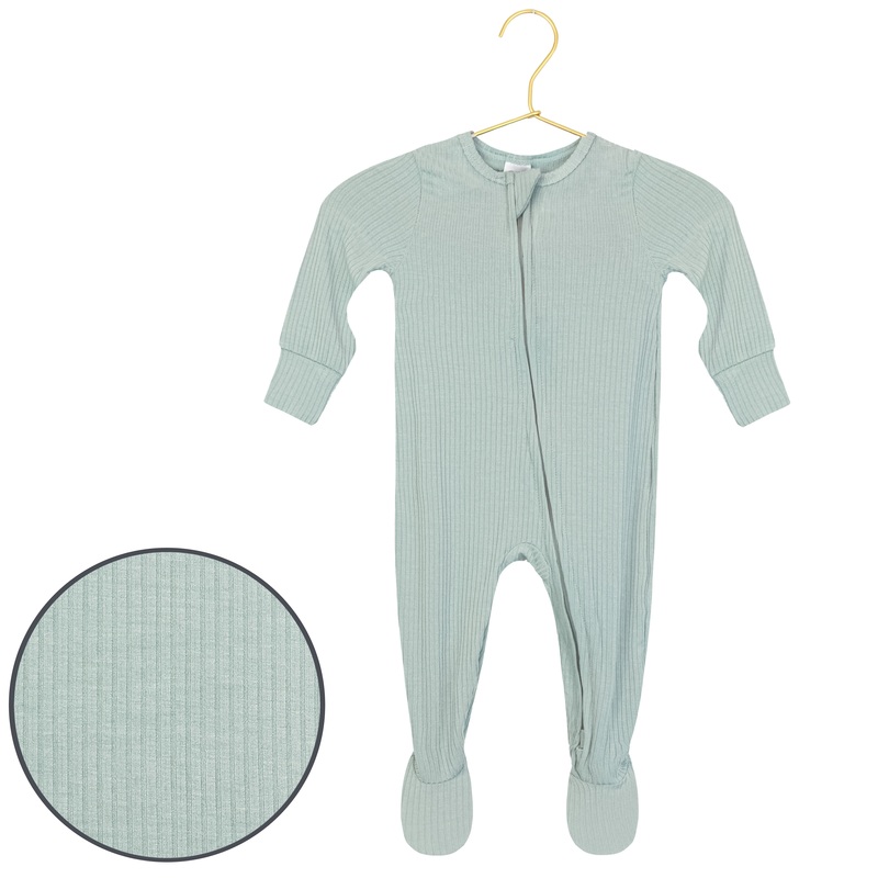 Bailey Ribbed Zipper Footies