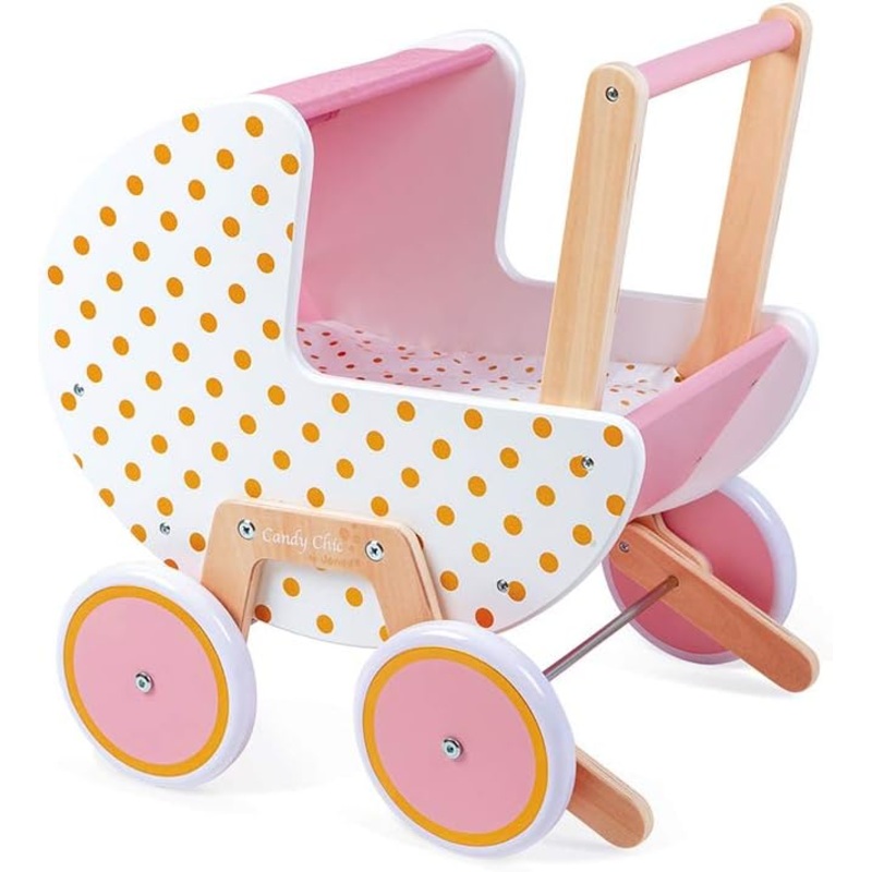 Janod Candy Chic Wooden Pram