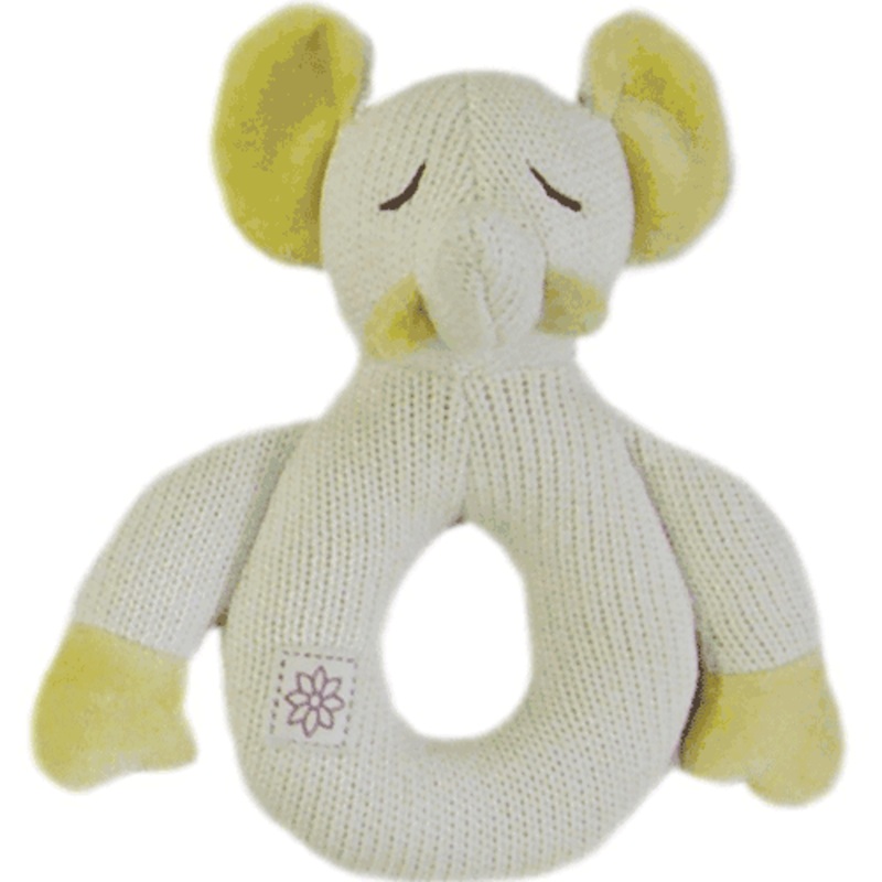 MiYim Organic Teether Knitted Elephant with Yellow Ears
