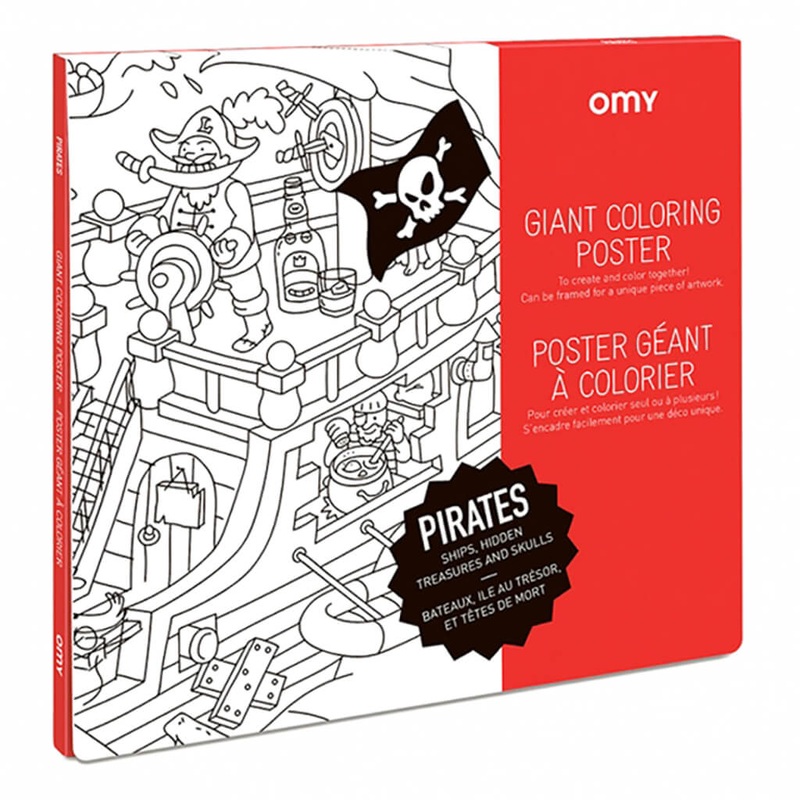 Omy Design Giant Frameable Coloring Poster Pirates