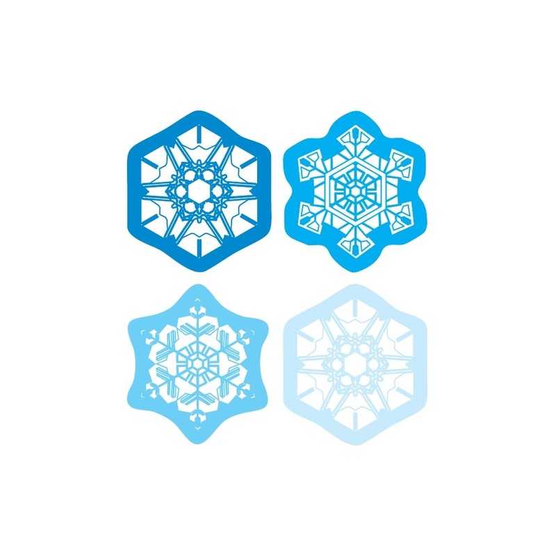 Snowflakes Shape Stickers
