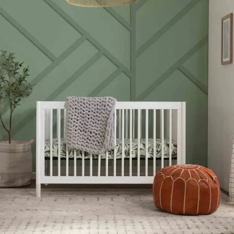 Babyletto – Gelato 4-in-1 Convertible Crib – White + Washed Natural Feet