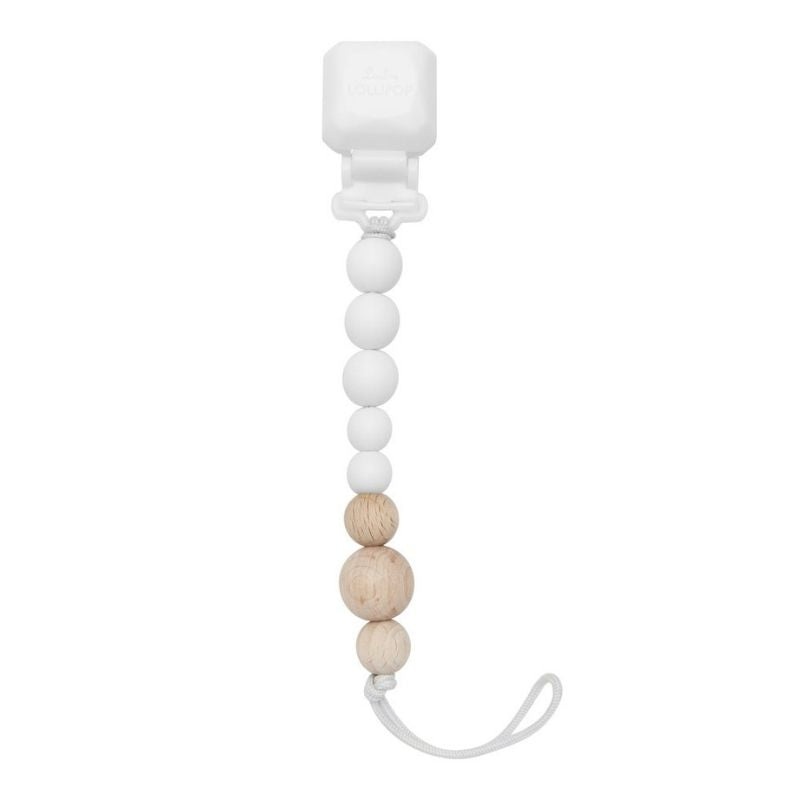 Colour Pop Silicone & Wood Pacifier Clips