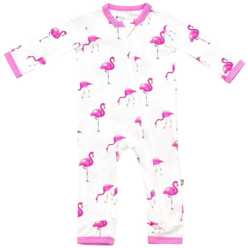 Kyte Baby Printed Zippered Romper – Flamingo (3-6 months)