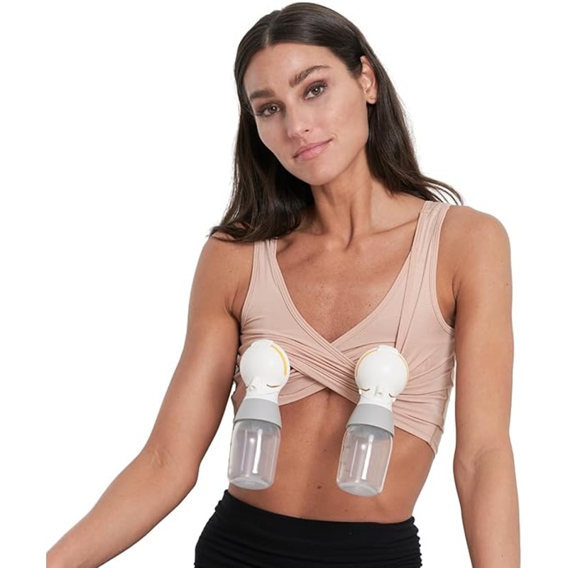 Larken The Larken X Nursing Bra, Sand, XLarge