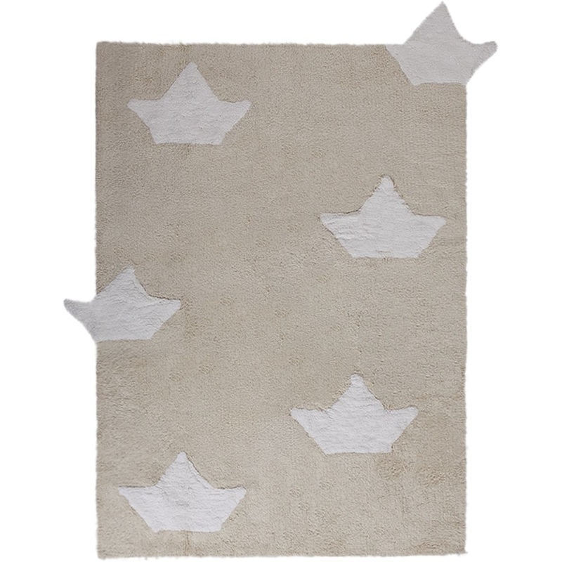Lorena Canals Boats Rug – Beige (4′ x 5′ 3″)
