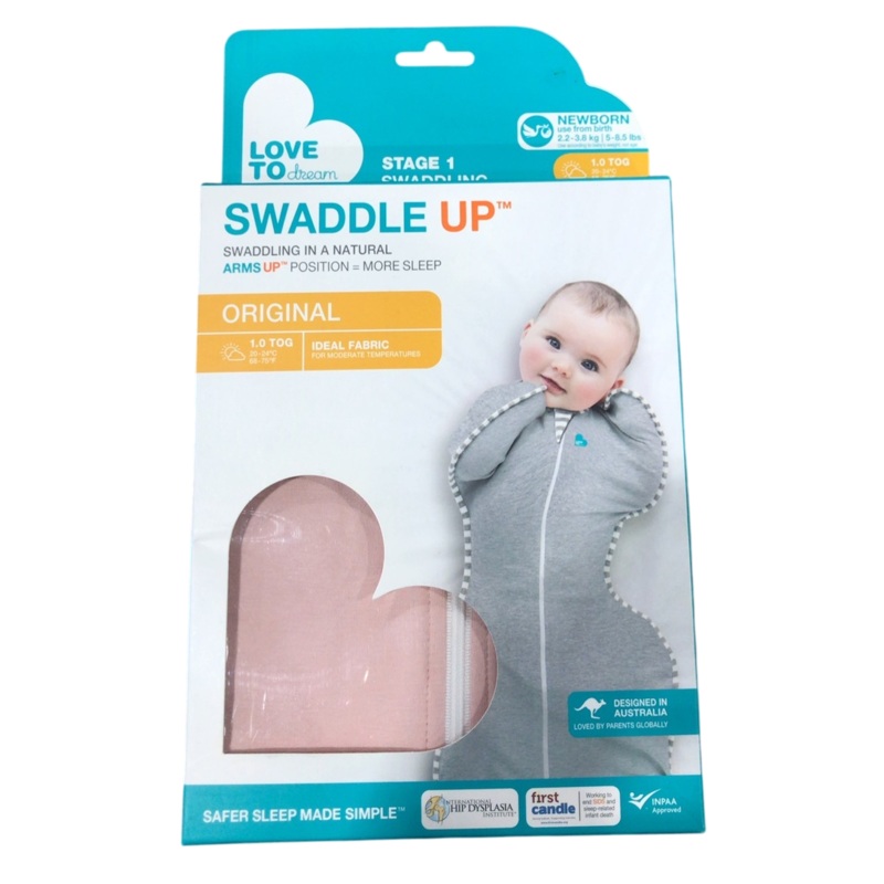 Love To Dream Organic Swaddle UP Original 1.0 Sleep Sack, Newborn, Pink