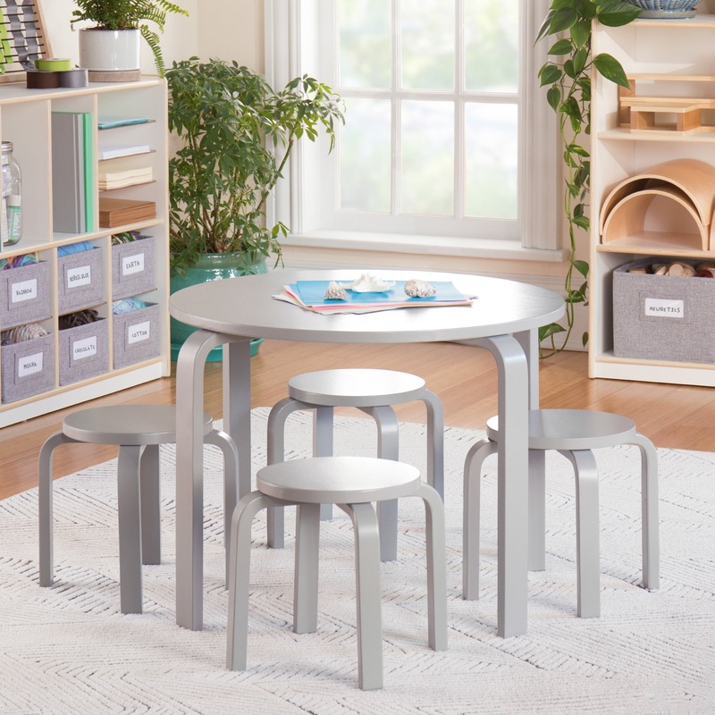 Nordic Table and Chairs Set – Gray