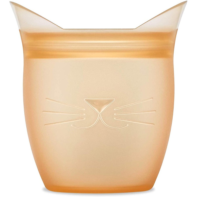 Zip Top Baby Snack Container – Cat – Orange