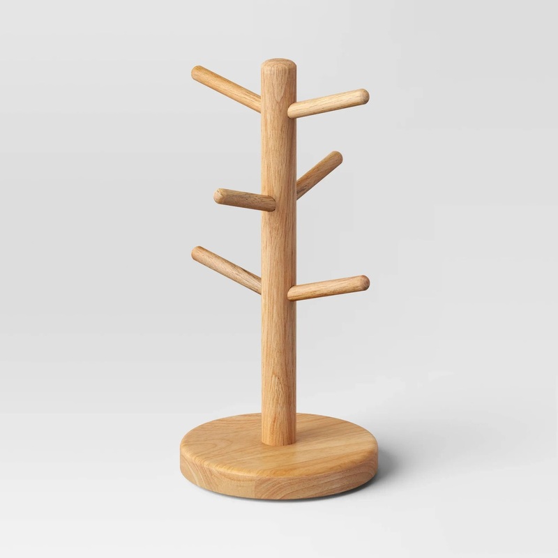 15″ Wood Tree Mug Rack Brown