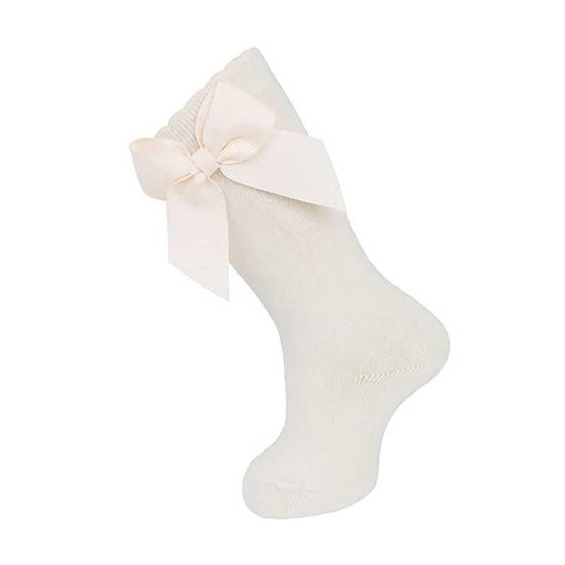 CMG Knee Socks with Gross Grain Side Bow