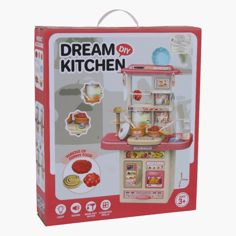 Dream Kitchen Set for Kids  Realistic Light & Music  With Accessories